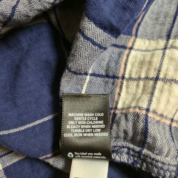 Torrid Womens Plaid Babydoll Top Size 2X Blue Sleeveless Ruffle Preppy - Picture 9 of 9